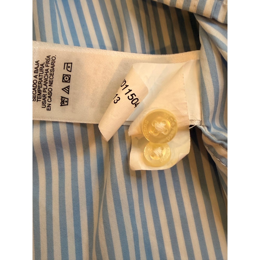 Vineyard Vines Performance Whale Shirt Men Small Blue Stripe Classic Fit Stretch - Picture 8 of 9